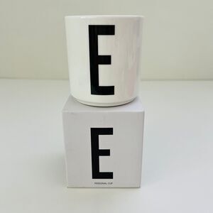 DESIGN LETTERS Porcelain Monogrammed Initial Coffee Mug - E